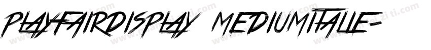 playfairdisplay mediumitalie字体转换